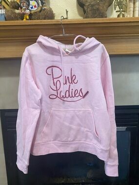 Pink Ladies Pink Hooded Pullover Sweatshirt Grease Tribute size M-L